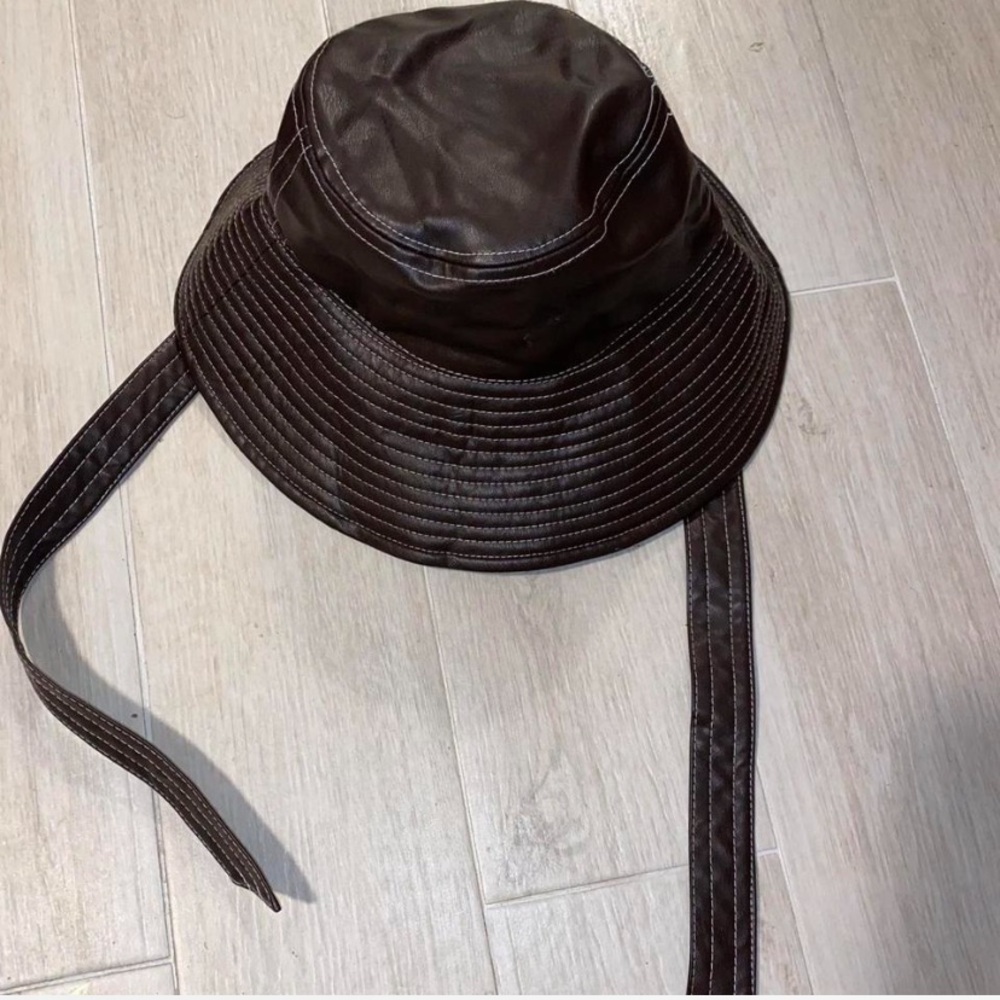 Zara Faux Leather bucket hat